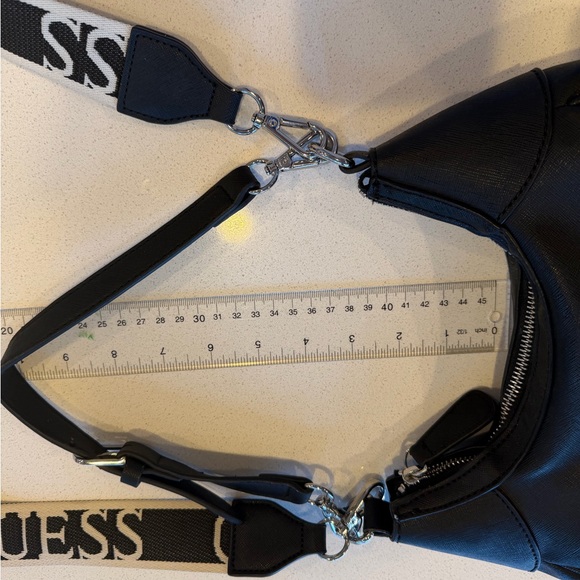 Guess Black crossbody Bag with Logo Strap - Picture 15 of 15
